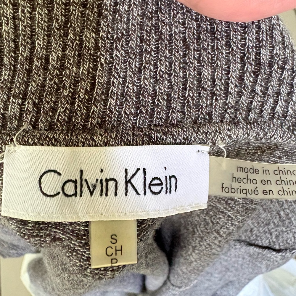 Calvin Klein Heather Gray Turtleneck Sweater - Picture 3 of 4